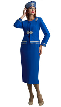 Lily And Taylor Suit 4272-Royal - Church Suits For Less