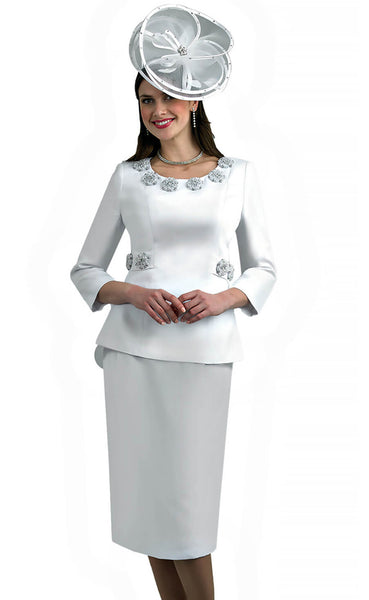 Lily And Taylor Suit 4622-White | Church suits for less