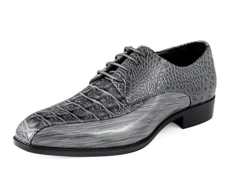 Men Dress Shoes Harvey Grey - Church Suits For Less