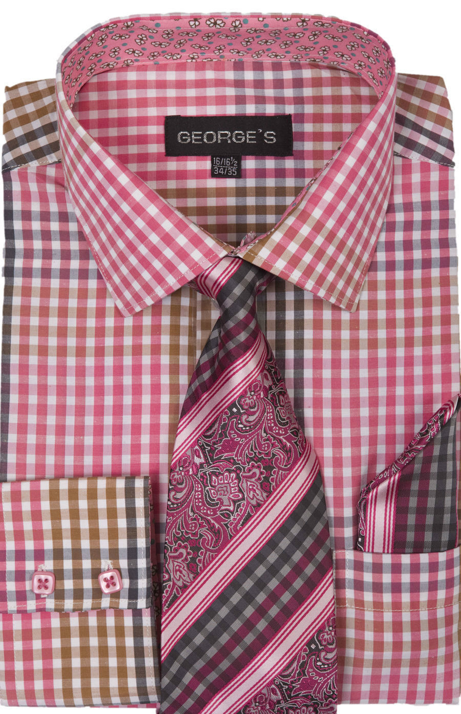 Men Dress Shirt AH627C-Fuchsia - Church Suits For Less