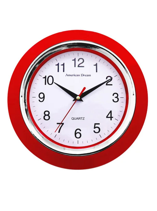 10" No-Ticking Wall Clock, Assorted Colors - Church Suits For Less