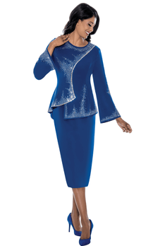 Stellar Looks Church Suit 600202-Royal Blue - Church Suits For Less