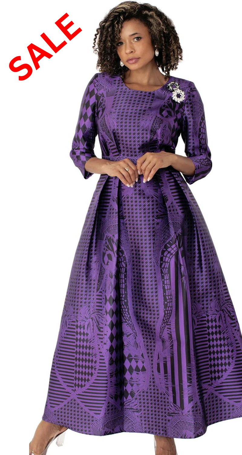 Ladies purple church hot sale dresses