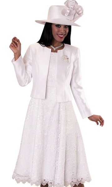 Tally Taylor Dress 4529-White | Church suits for less