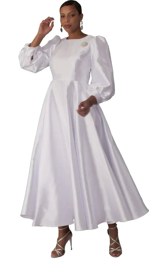 Taylor Dress 4820C-White - Church Suits For Less