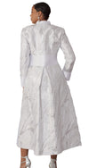 Taylor Church Robe 4821C-White/Silver - Church Suits For Less