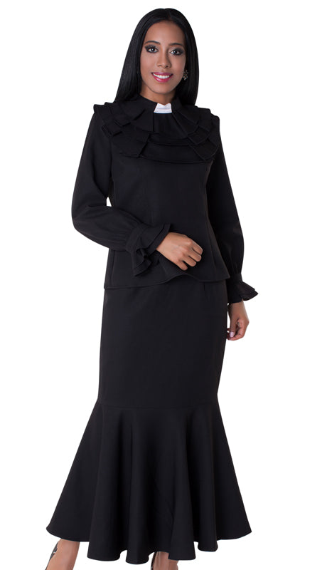 Designer Church Suits 4601C-Black/White - Church Suits For Less