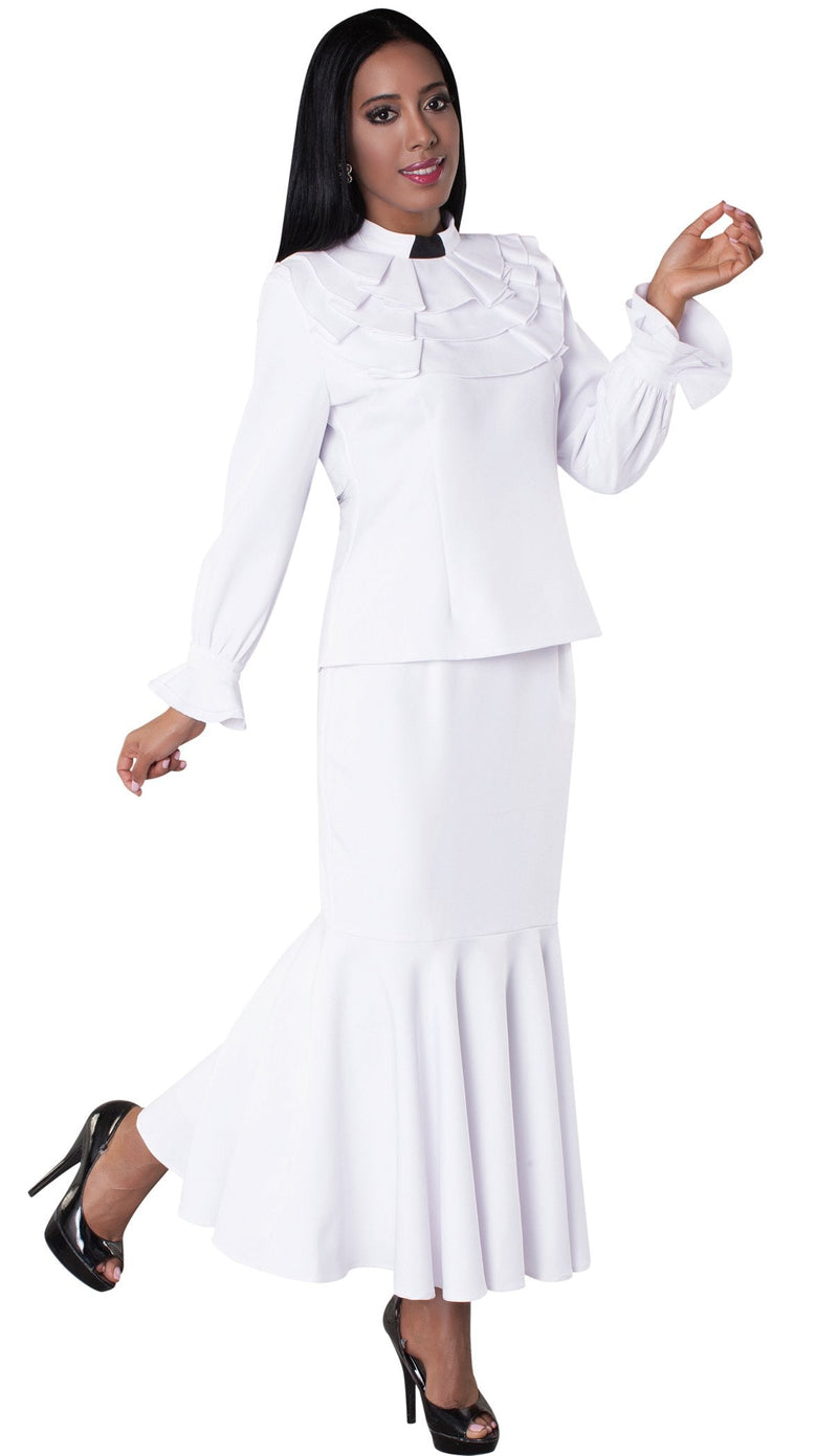 Tally Taylor Church Suit 4601C-White/Black - Church Suits For Less