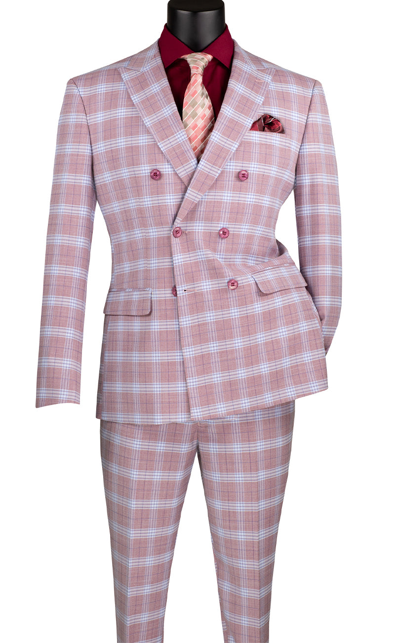 Vinci Men Suit SDW-2-Adobe Rose - Church Suits For Less