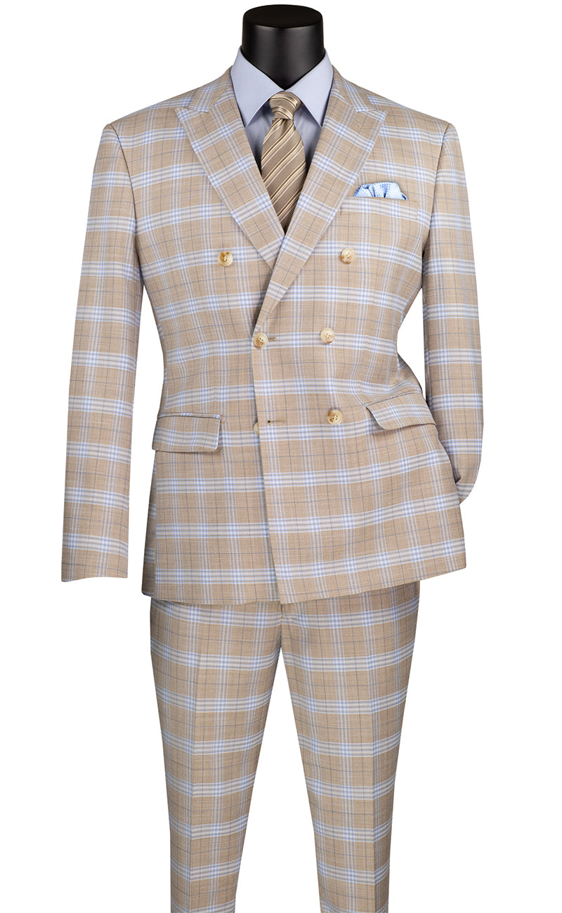 Vinci Men Suit SDW-2-Tan - Church Suits For Less