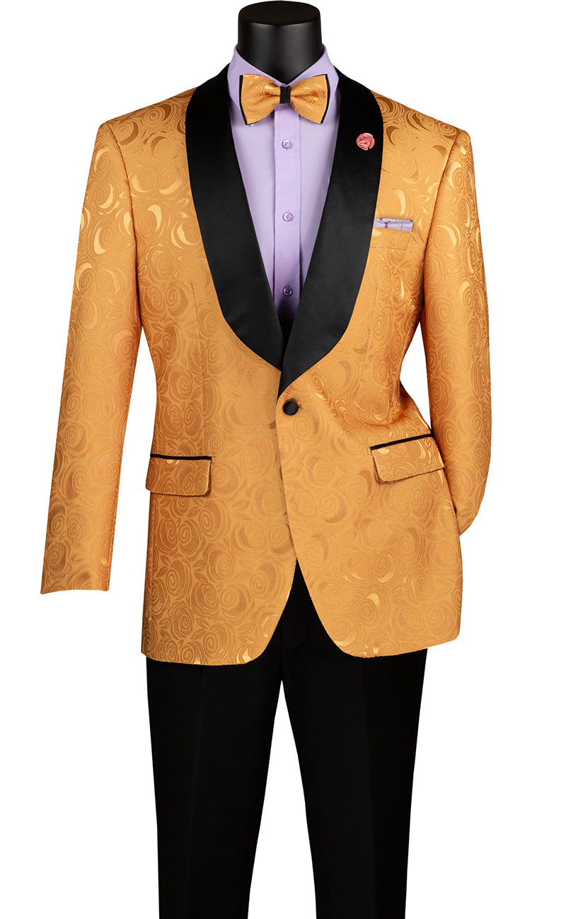 Vinci Slim Fit Jacket BF-8-Gold - Church Suits For Less