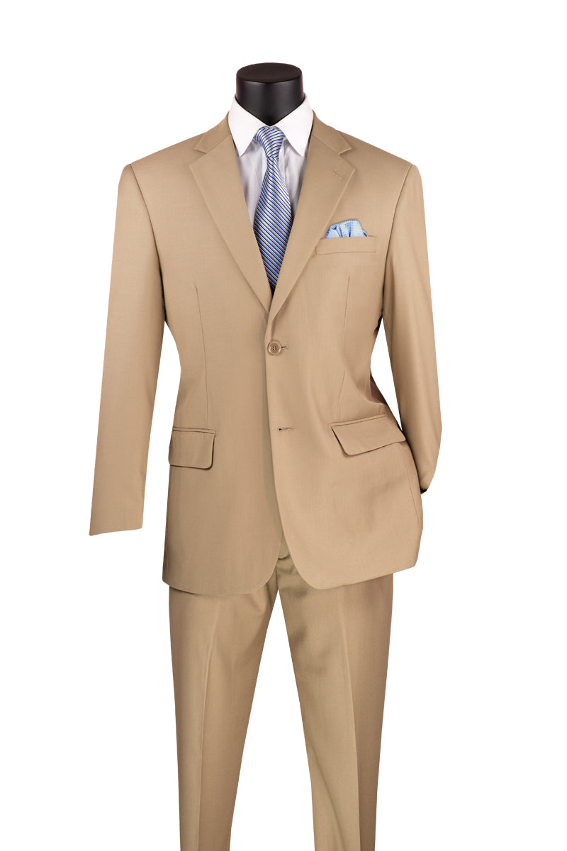 Vinci Men Suit F-2C900-Light Beige - Church Suits For Less