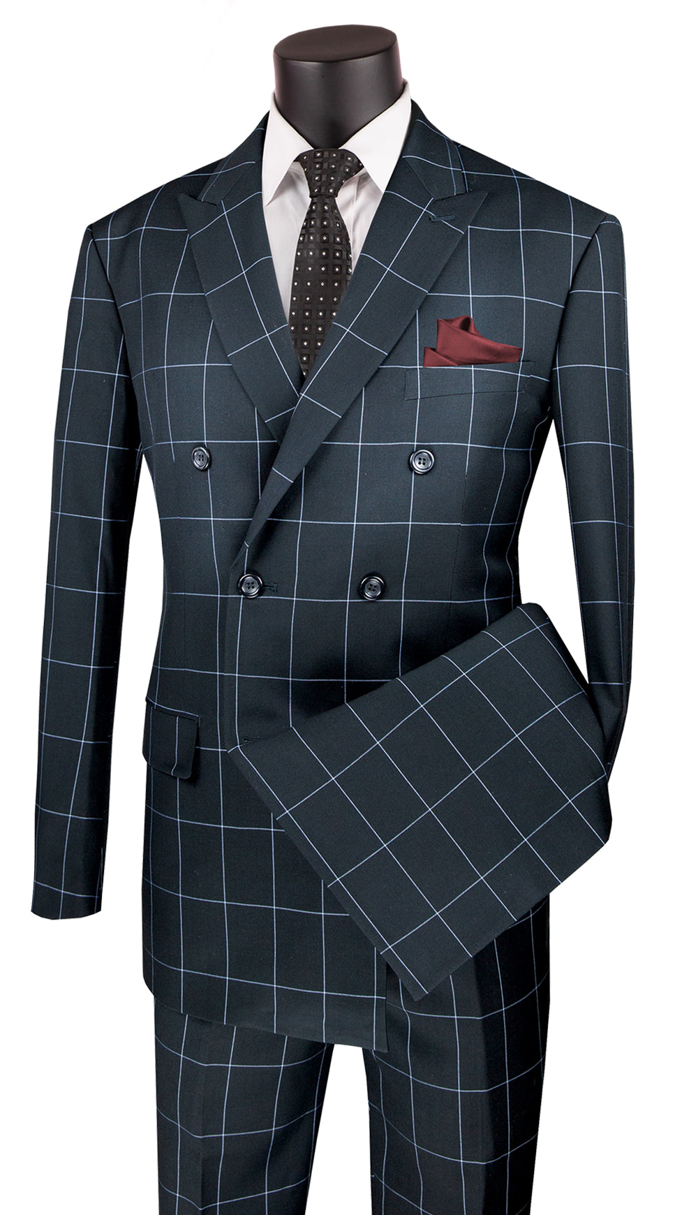 Vinci Men Suit MDW-1-Black - Church Suits For Less