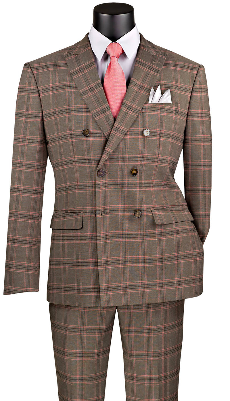 Vinci Men Suit MDW-2-Brown - Church Suits For Less