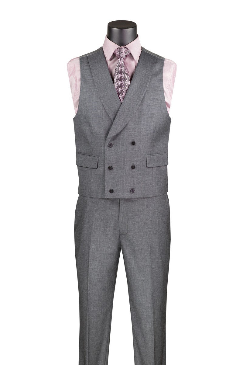 Vinci Men Suit MV2K-2 Charcoal - Church Suits For Less