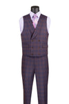 Vinci Men Suit MV2W-3-Purple - Church Suits For Less