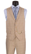 Vinci Men Suit SV2W-6-Beige - Church Suits For Less