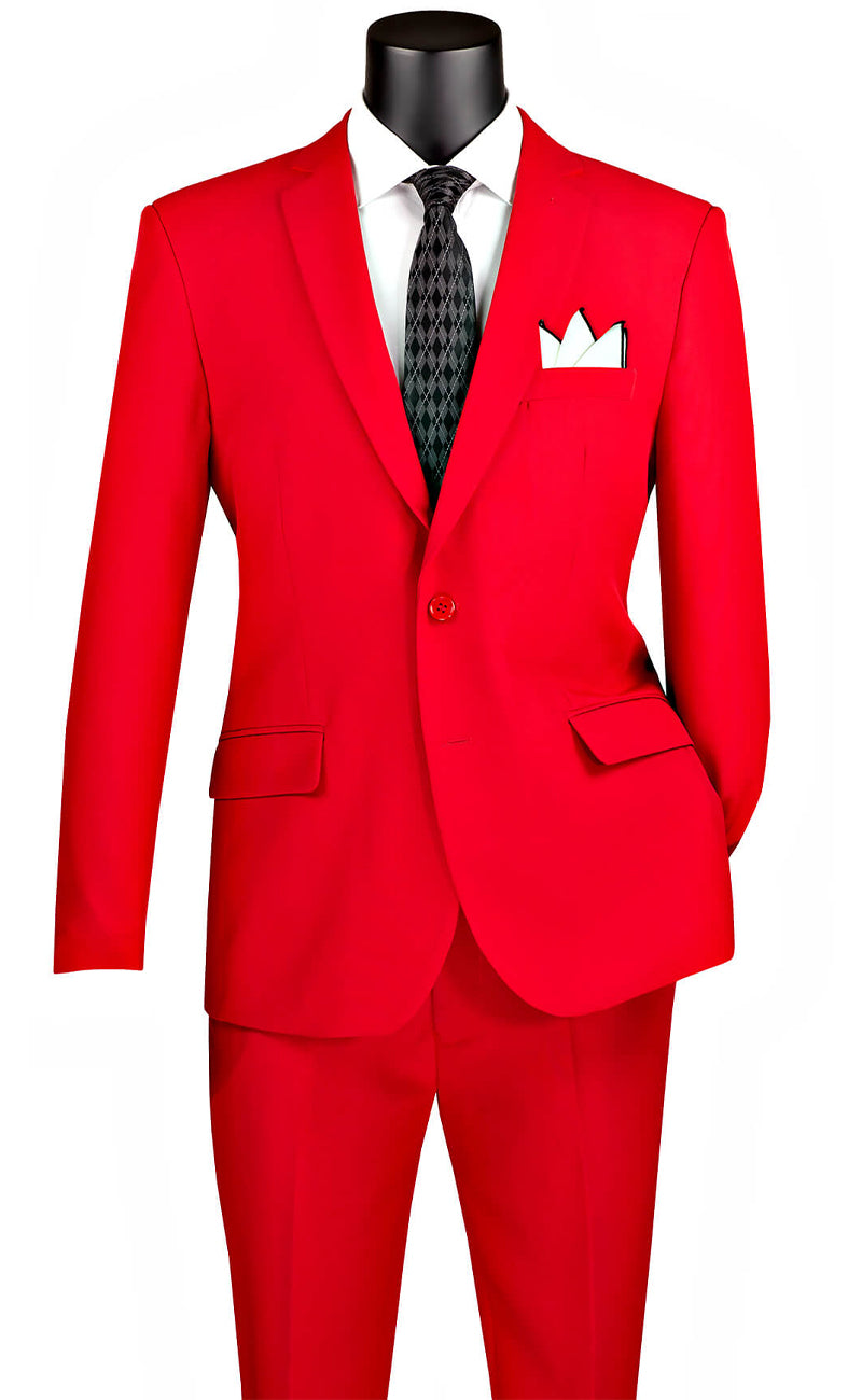 Vinci Suit S-2PP-Red - Church Suits For Less