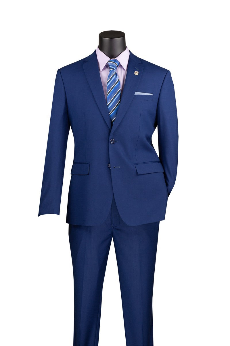 Vinci Men Suit SC900-12- Twilight Blue - Church Suits For Less