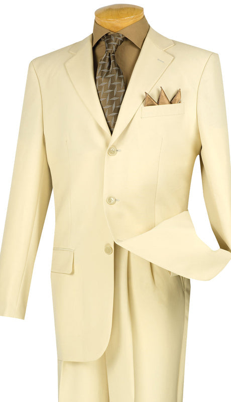 Vinci Men Suit 3PPC-Ivory - Church Suits For Less