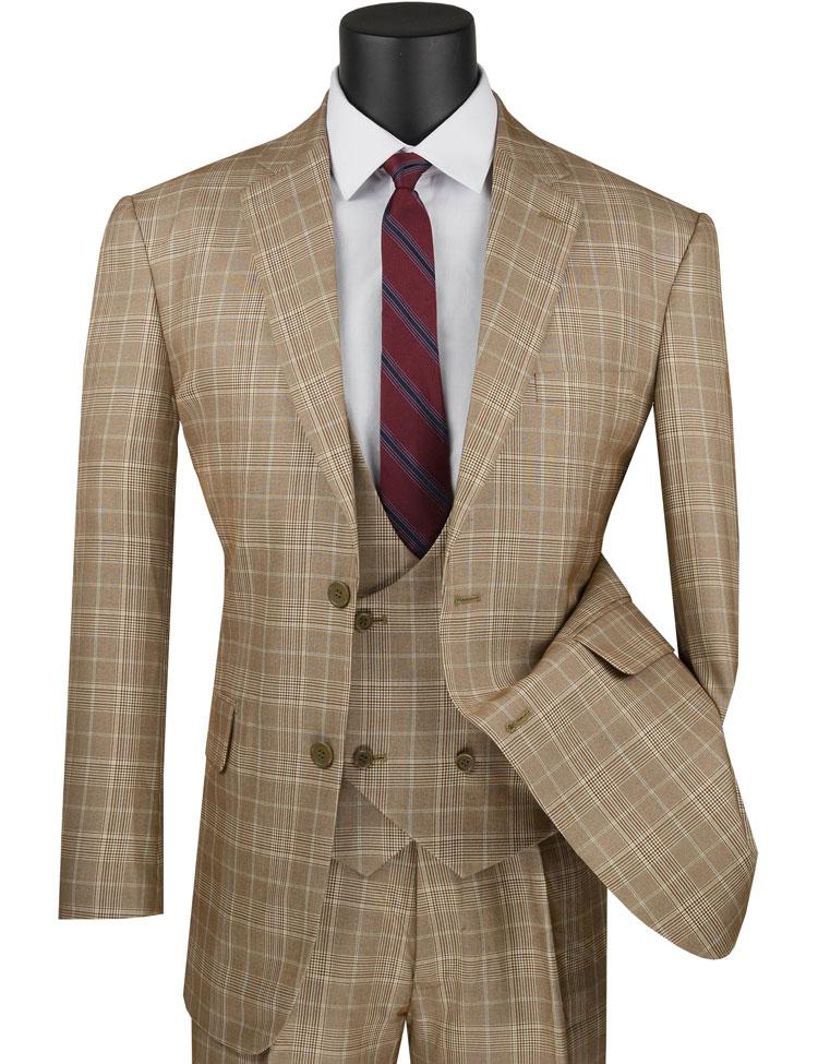 Vinci Suit V2RW-7C Camel - Church Suits For Less