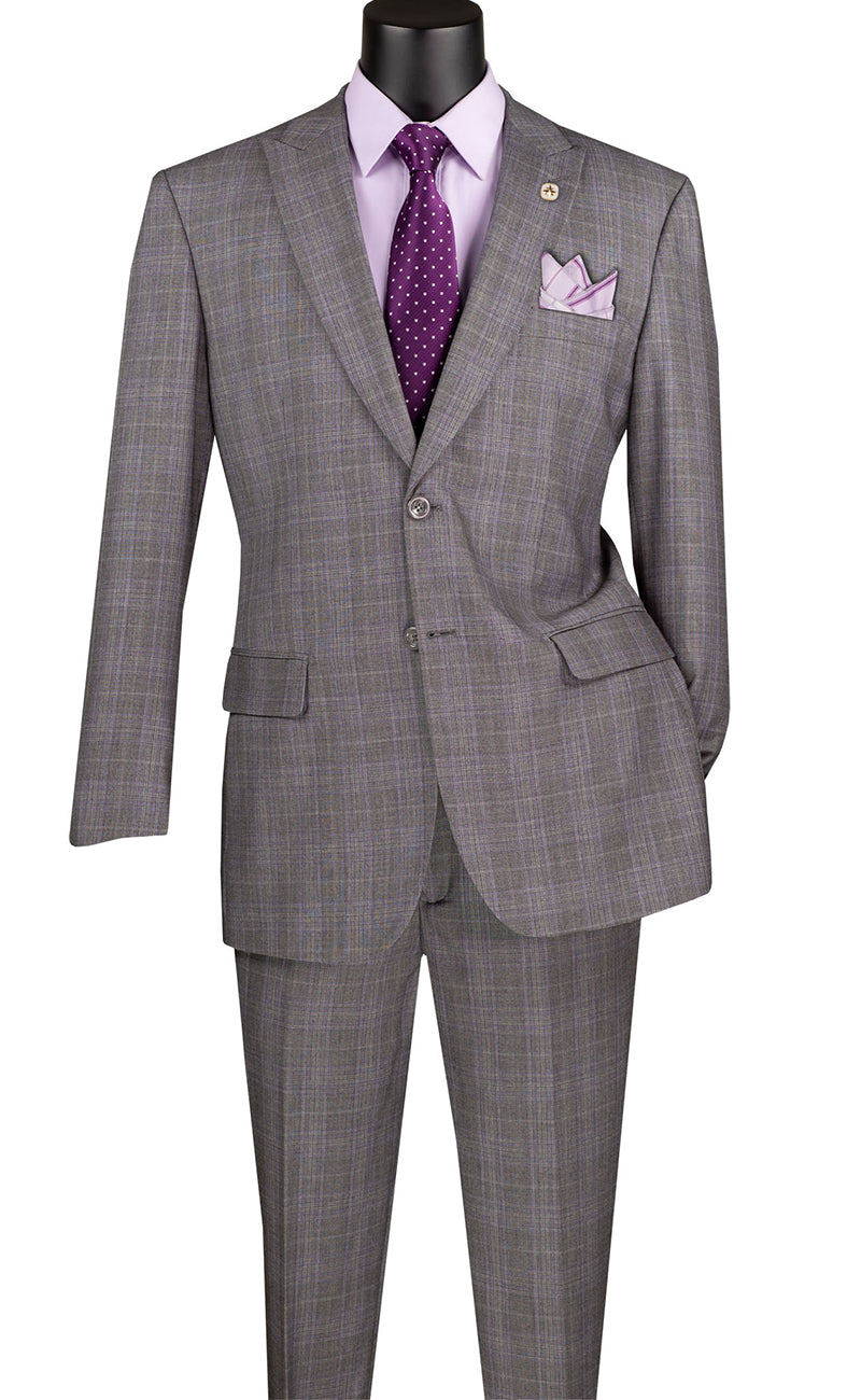 Vinci Suit 2RW-1-Gray - Church Suits For Less