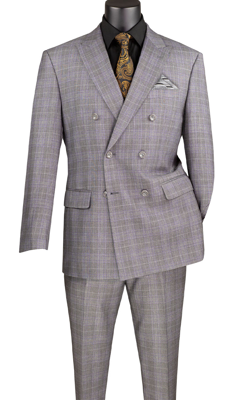 Vinci Men Suits DRW-1 Grey - Church Suits For Less