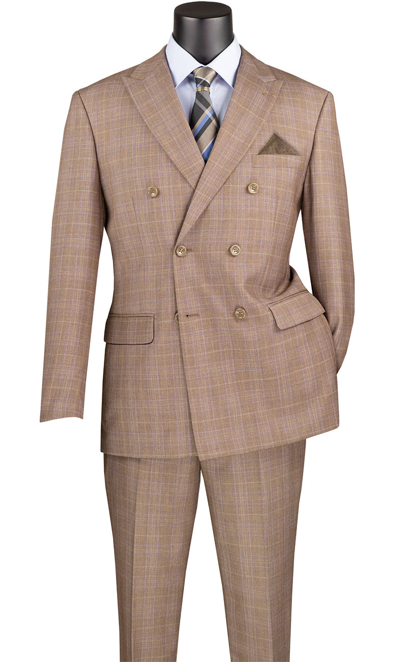 Vinci Men Suits DRW-1 Tan - Church Suits For Less