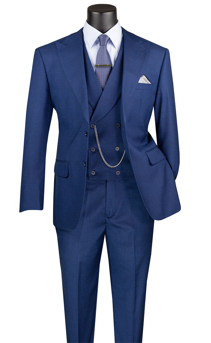 Vinci Men Suit MV2K-2 Navy - Church Suits For Less