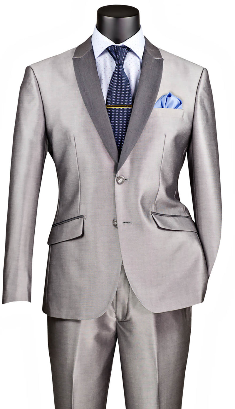 Vinci Suit S2PS-1-Gray - Church Suits For Less