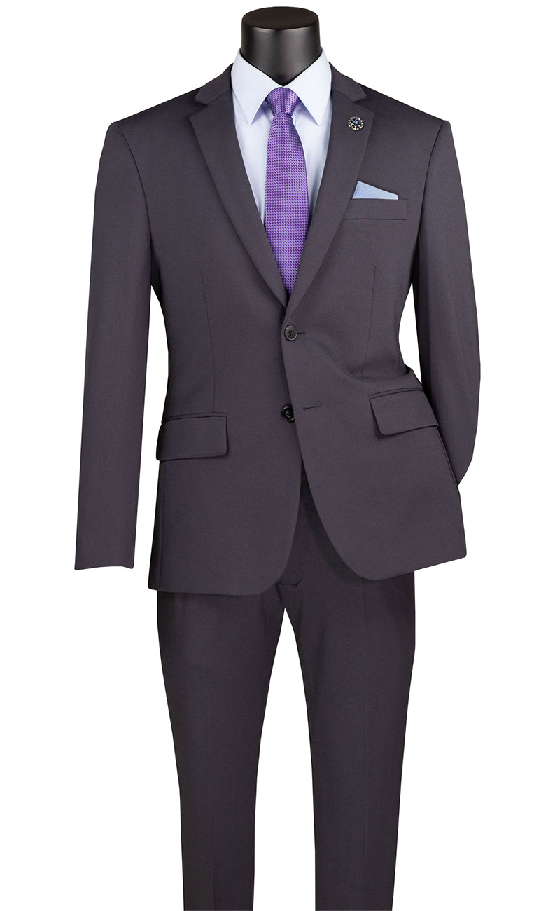 Vinci Men Suit SDX-3 Charcoal - Church Suits For Less