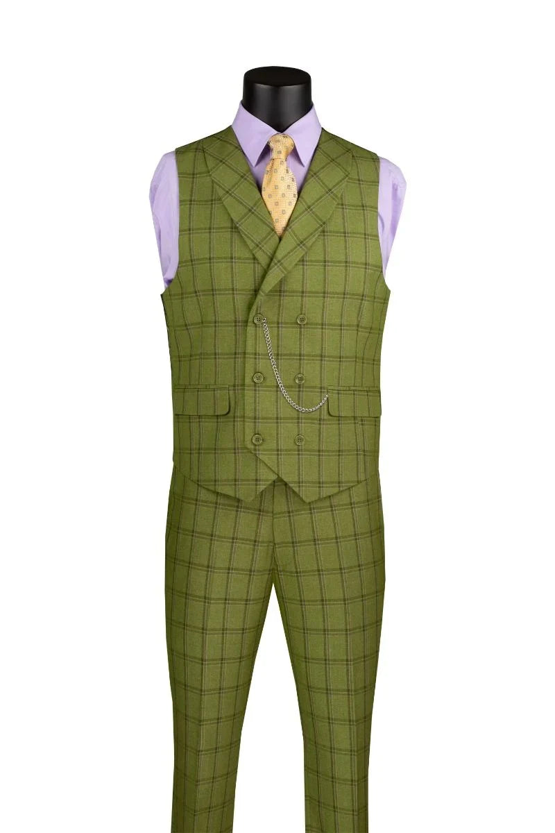 Vinci Men Suit MV2W-4C-Moss - Church Suits For Less