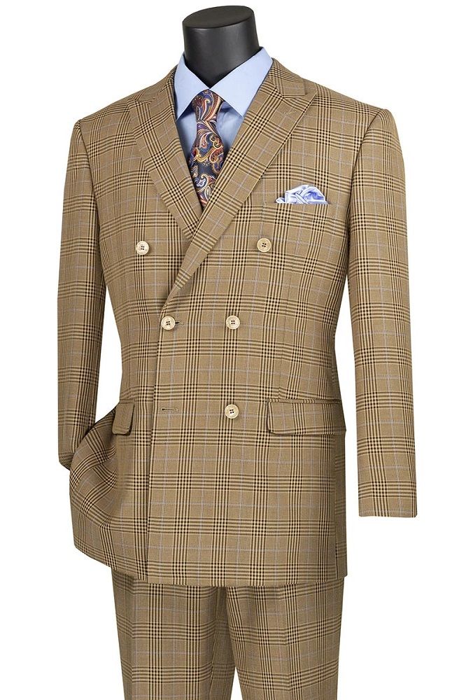 Vinci Men Suit DRW-2C-Mocha - Church Suits For Less