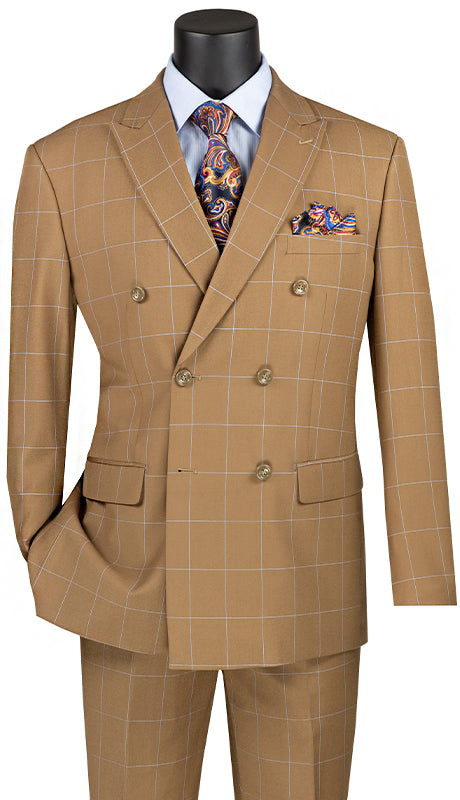 Vinci Men Suit MDW-1C-Camel - Church Suits For Less