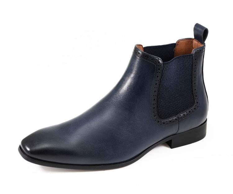 Men's Dress Boots Hayes Navy - Church Suits For Less