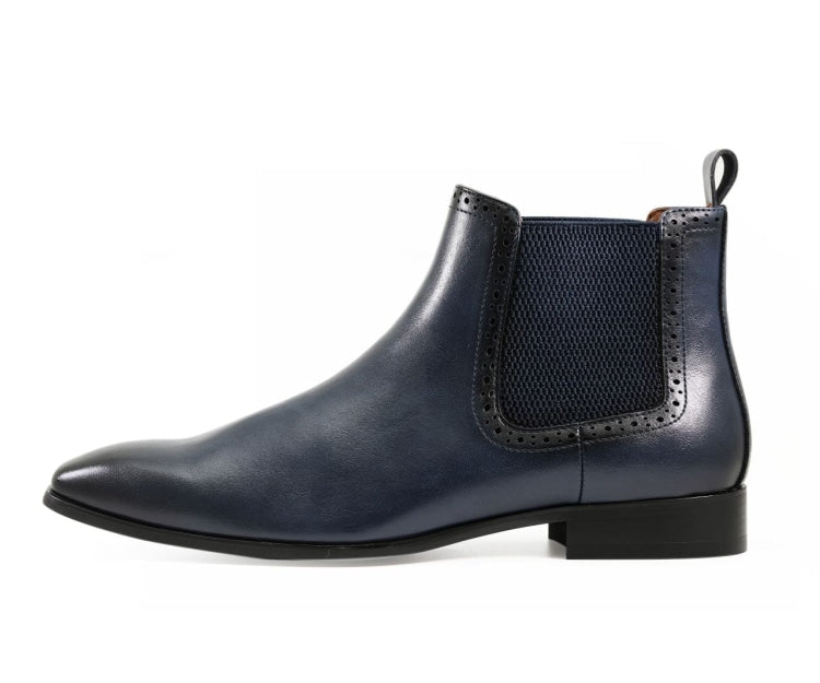 Men's Dress Boots Hayes Navy - Church Suits For Less