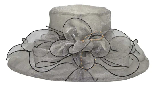 Women Church Hat BDF-9217C Gray - Church Suits For Less