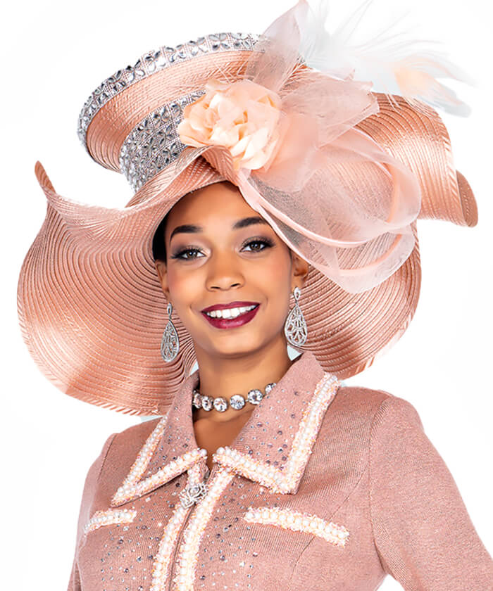 Champagne Italy Church Hat 5965 - Church Suits For Less