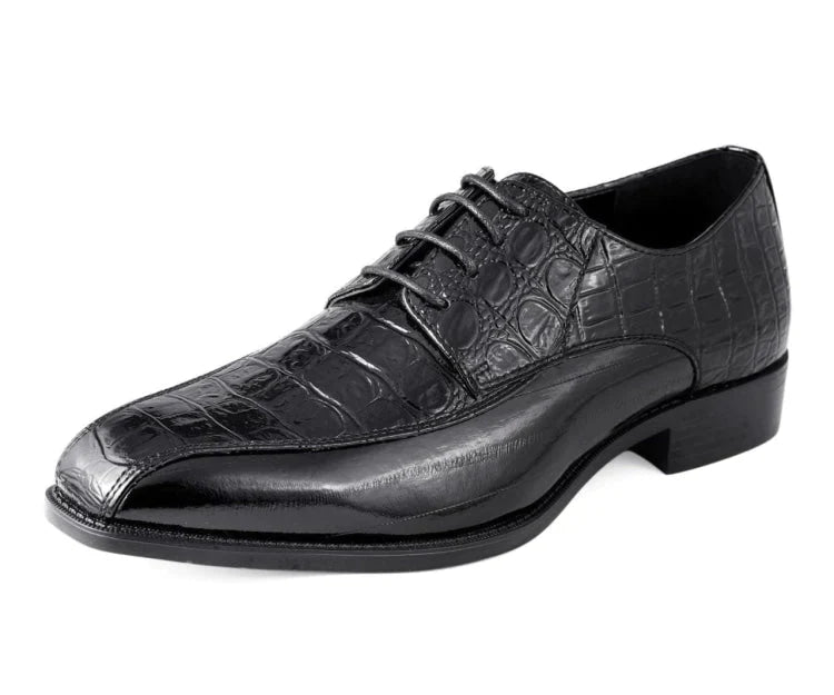 Men Dress Shoes-Harvey Black - Church Suits For Less