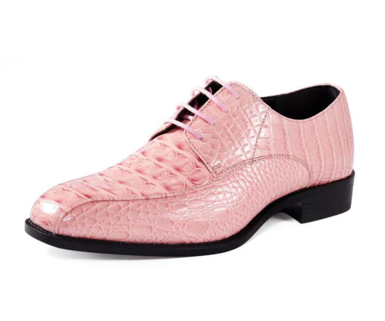 Men Dress Shoes Harvey Pink - Church Suits For Less