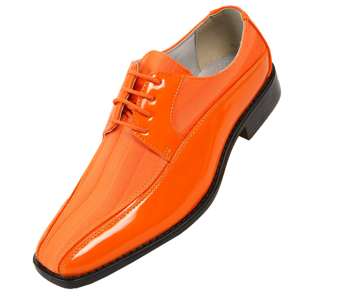 Men Tuxedo Shoes MSD-179Orange - Church Suits For Less