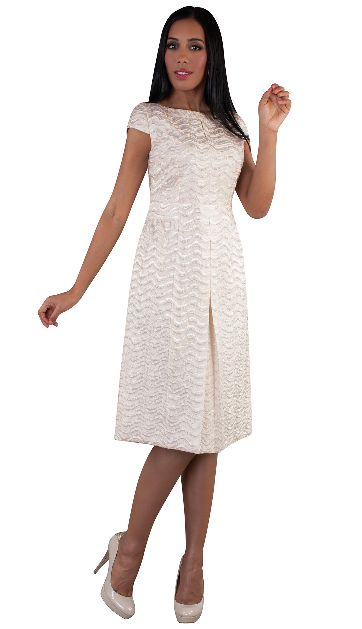 Chancele Dress 9510C-Ivory - Church Suits For Less