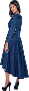 Devine Sport Denim Skirt Suit 63702 - Church Suits For Less