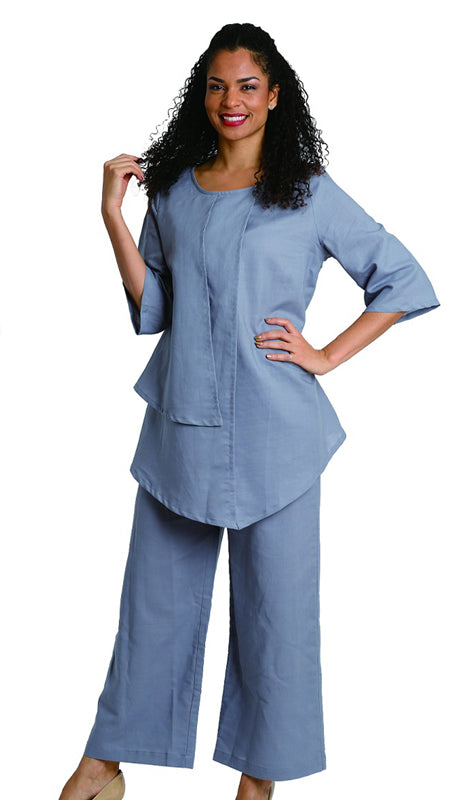 Diana Linen Pant Set 8220 - Church Suits For Less