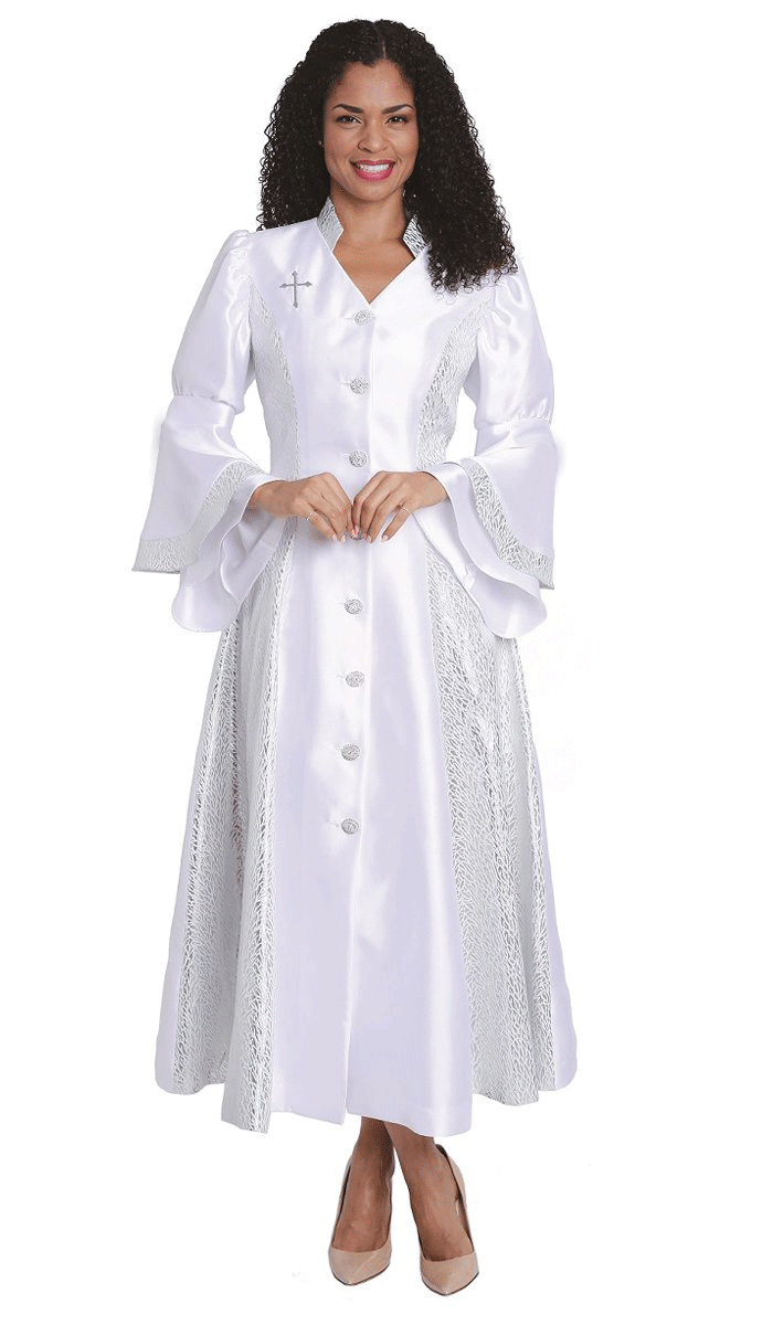 Diana Women Robe 8147-White | Church suits for less