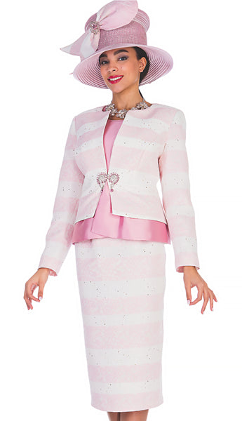 Elite Champagne Church Suit 5719C-Pink | Church suits for less