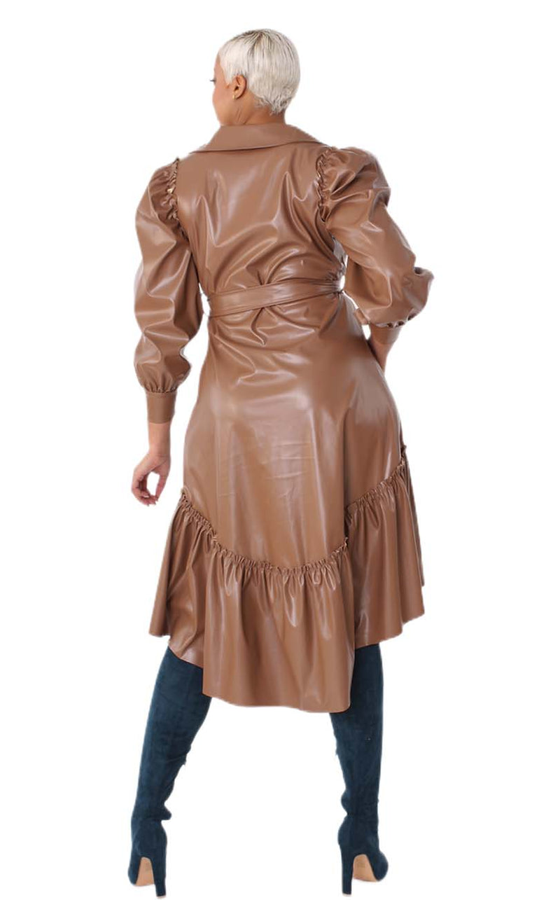 For Her Women Dress 82045-Cognac - Church Suits For Less