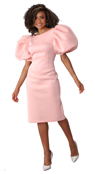 For Her Women Dress 8785-Pink | Church suits for less