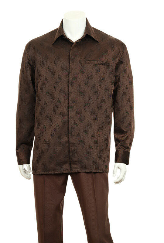 Fortino Landi Walking Set M2766-Brown - Church Suits For Less