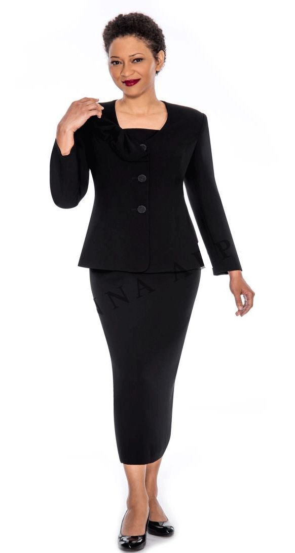 Giovanna Usher Suit 0653-Black - Church Suits For Less